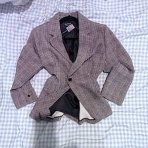 Soho Checkered Jacket in Brown and Black